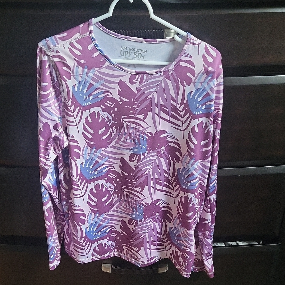 32 Degrees Purple and Blue Long Sleeve Shirt
